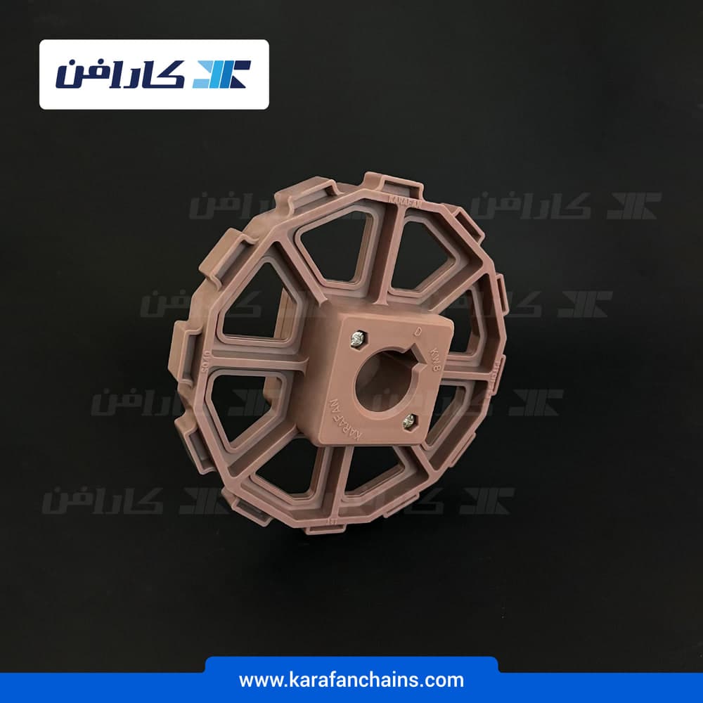چرخ زنجیر تسمه مدولار حرکت مستقیم گام ۱.۵ اینچ ۱۲ دندانه قطر ۳۰ میلی متر یک تکه