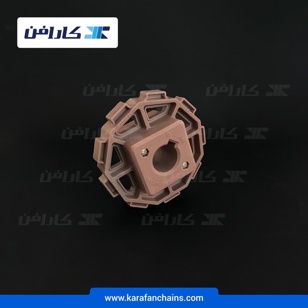 چرخ زنجیر تسمه مدولار حرکت مستقیم گام ۱.۵ اینچ ۹ دندانه قطر ۳۵ میلی متر یک تکه