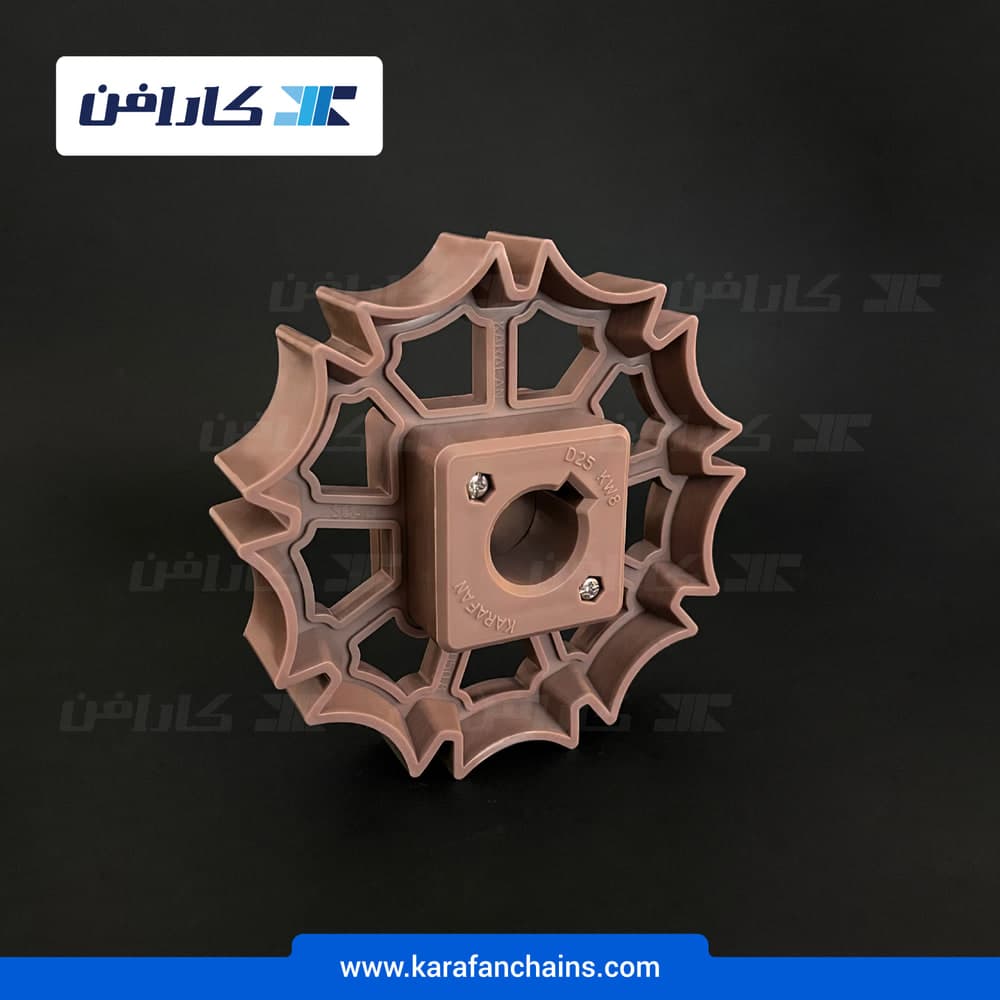 چرخ زنجیر تسمه مدولار حرکت مستقیم گام ۲ اینچ V تیپ ۹ دندانه قطر ۳۰ میلی متر یک تکه