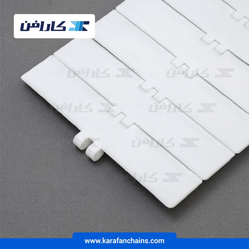 زنجیر تخت حرکت مستقیم گام 38.1 میلی متر ضد اسید تک قفل پین ضد اسید سطح تخت عرض 190.5 میلیمتر