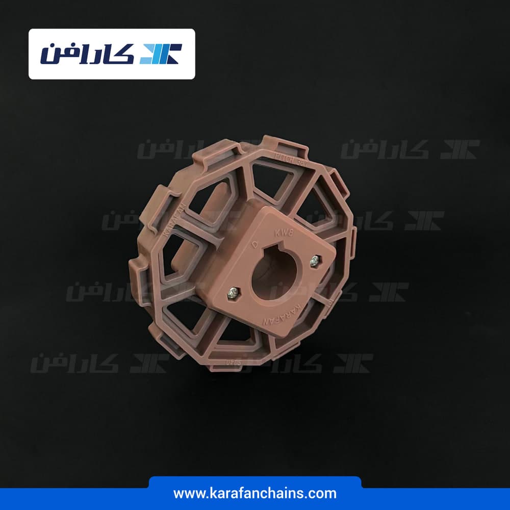 چرخ زنجیر تسمه مدولار حرکت مستقیم گام ۱.۵ اینچ ۱۰ دندانه قطر ۲۰ میلی متر یک تکه