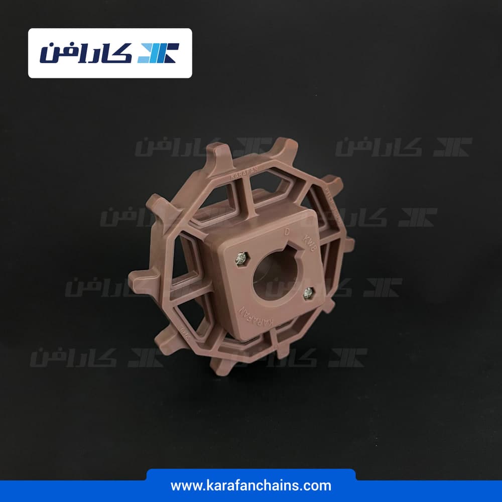 چرخ زنجیر تسمه مدولار اسپیرال گام ۱.۵ اینچ ۱۰ دندانه قطر ۳۰ میلی متر یک تکه