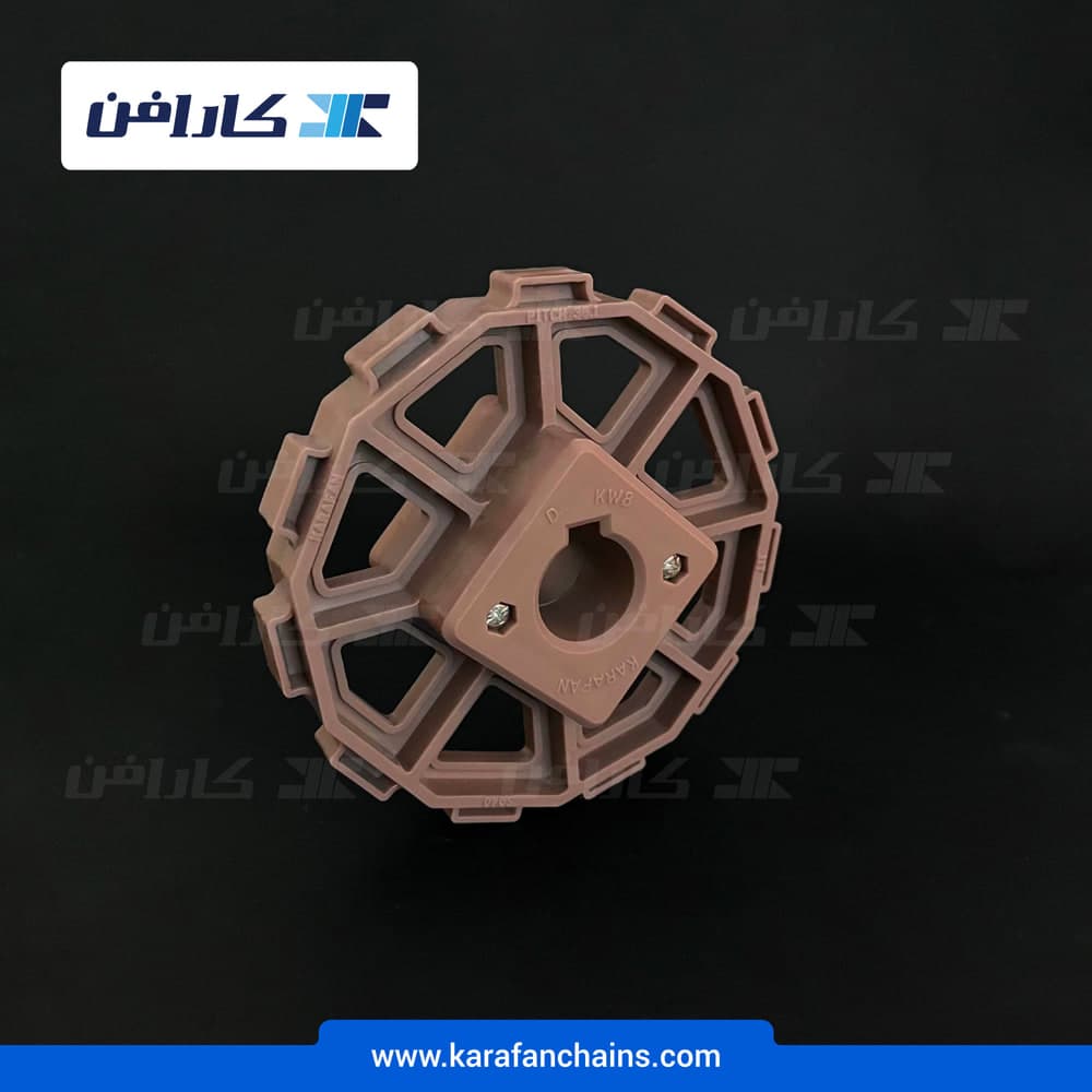 چرخ زنجیر تسمه مدولار حرکت مستقیم گام ۱.۵ اینچ ۱۱ دندانه قطر ۳۵ میلی متر یک تکه