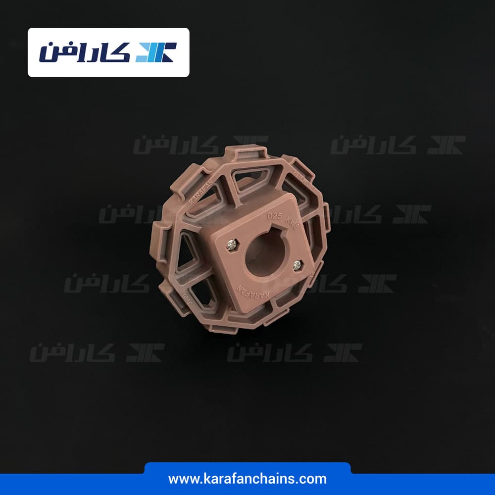 چرخ زنجیر تسمه مدولار حرکت مستقیم گام ۱.۵ اینچ ۹ دندانه قطر ۲۵ میلی متر یک تکه